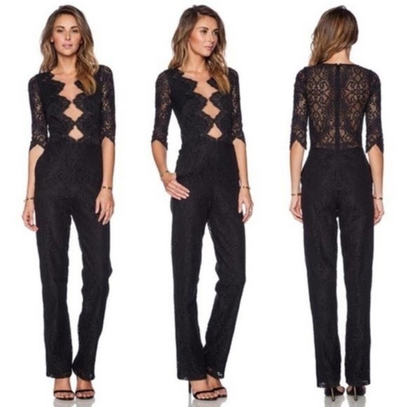 For Love & Lemons black Lace Jumpsuit- Small - Picture 14 of 14